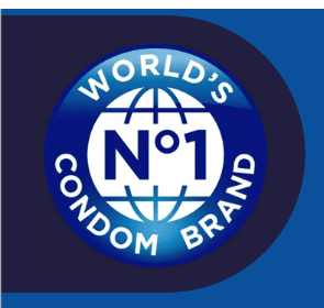 Médaillon de la marque de condom no 1 dans le monde