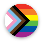 Graphic of the Progress Pride flag.