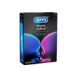  Packaged Durex Yours + Mine Couples Lubricants at an angle.