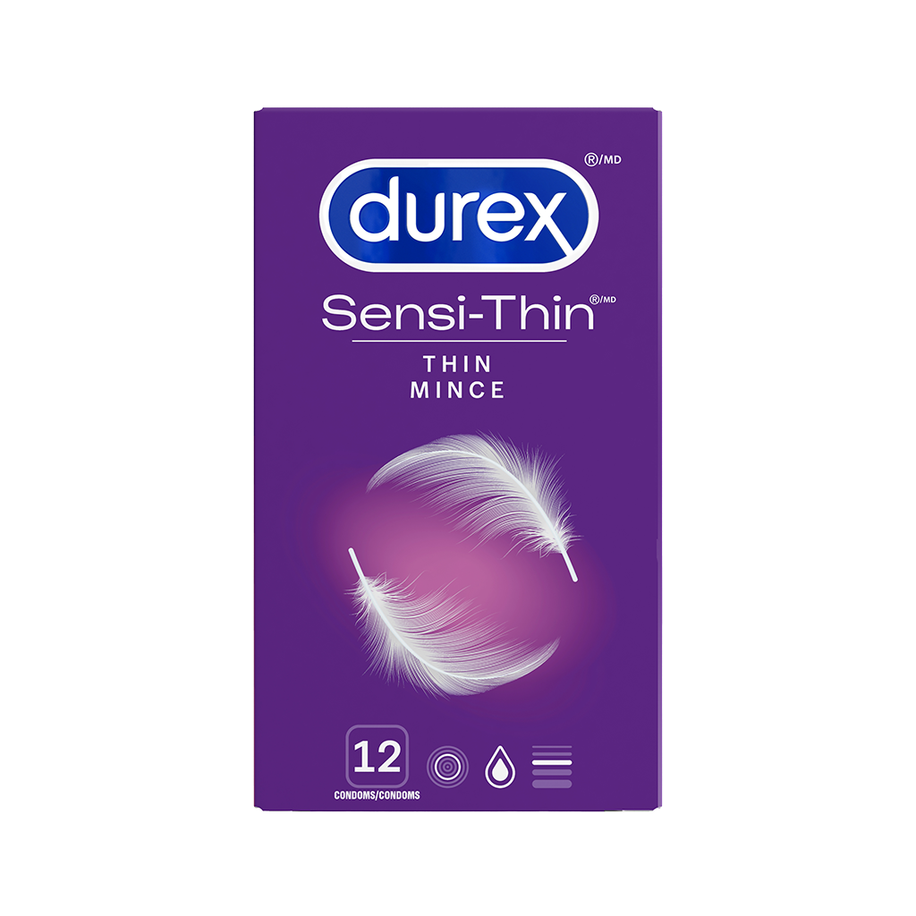 packshot of Durex Sensi-Thin condoms, 12 count
