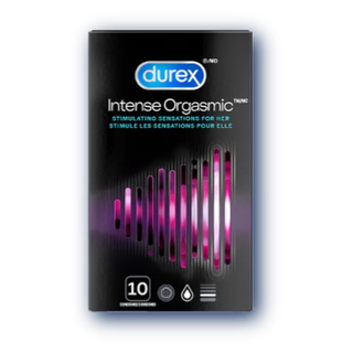 Durex Intense Orgasmic, Ribbed & Dotted Condoms packshot