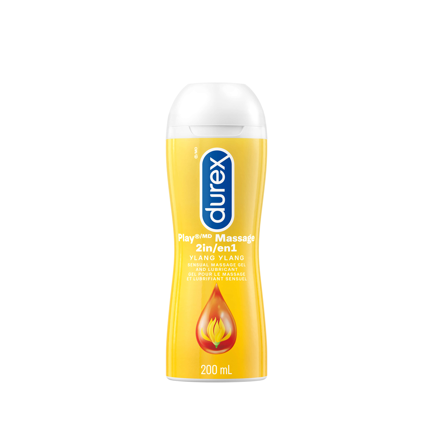 packshot of Durex lube with Ylang Ylang in a bottle