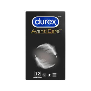 Durex Avanti Bare latex condoms for a real feel, pack of 12