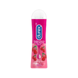  Lubrifiant Durex mangeable aromatisé à la cerise dans une bouteille rose de 100 ml.