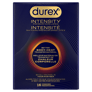 Durex Intensité Premium, condoms sans latex, paquet de 16