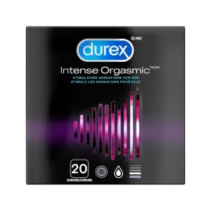 Durex Intense Orgasmic condoms, 20 pack size