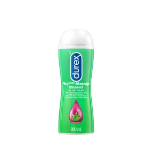 Front of Durex Play Massage 2 in 1 Aloe Vera lube bottle