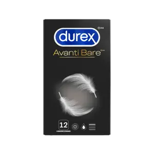 Condoms en latex Durex Avanti-Bare pour une sensation naturelle, en paquet de 12