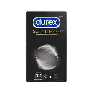 Durex Avanti Bare latex condoms for a real feel, pack of 12