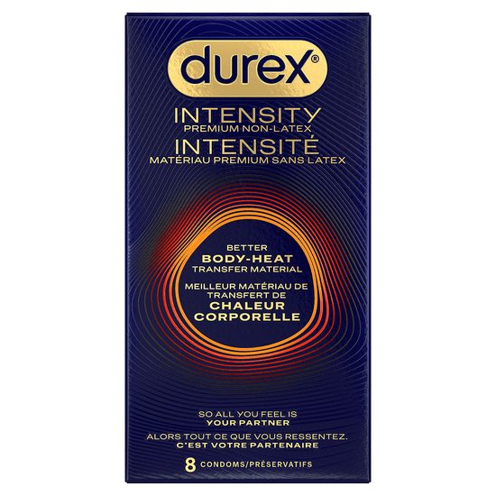 Durex Intensité Premium, condoms sans latex, paquet de 8
