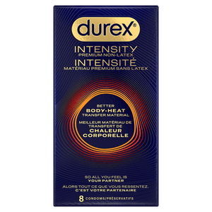 Durex Intensité Premium, condoms sans latex, paquet de 8