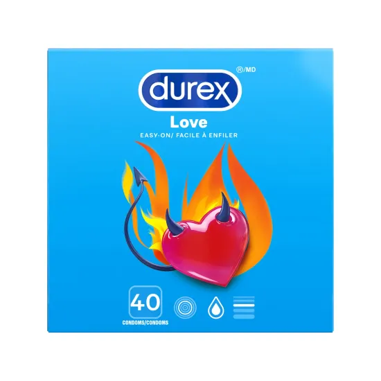 Emballage de condoms minces Durex Love.