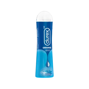 Lubrifiant Durex Original dans un flacon bleu.